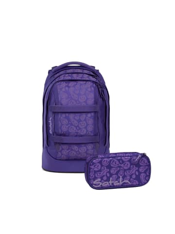 Satch Schulrucksack-Set PACK Bright Faces 2-teilig in Lila