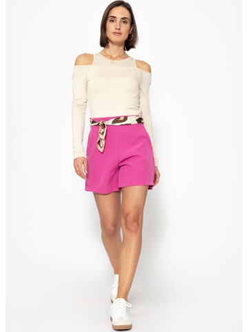 SASSYCLASSY Langarmshirt mit Top in Beige