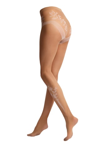 Kunert Feinstrumpfhose Floral Love Blumenmuster in nude