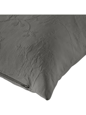 Erwin Müller Jacquard, Baumwollmischung Kissenhülle Arnsberg in anthrazit