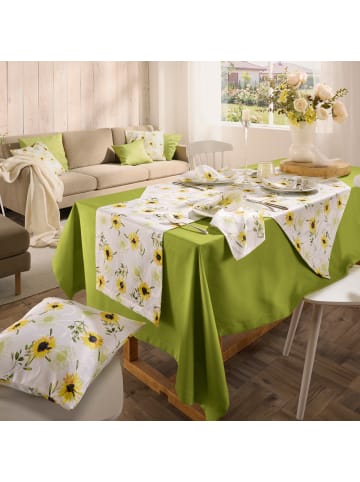 Erwin Müller Baumwollmischung Kissenhülle Sonnenblume in gelb