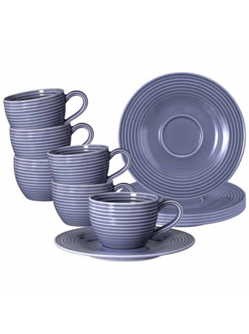 Seltmann Weiden 6er Set Espressotassen mit Untertassen Beat Color Glaze 100 ml in Fliederblau