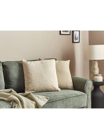 Beliani 2er-Set Dekokissen LEUZEA in Beige