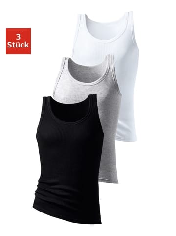 H.I.S Tanktop in grau-meliert, schwarz, weiß