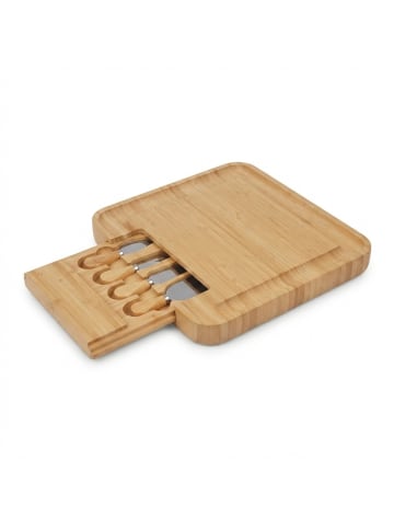relaxdays Käsebrett in Natur - (B)33 x (H)4 x (T)33 cm