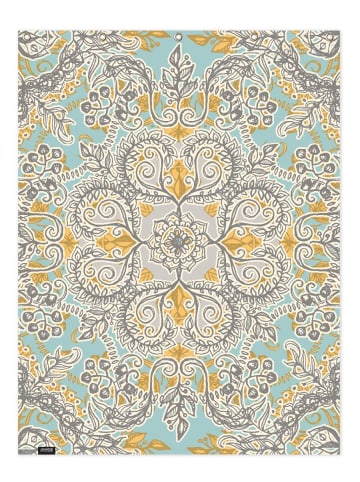 Juniqe Duschvorhang "Gypsy Floral" in Blau & Gelb