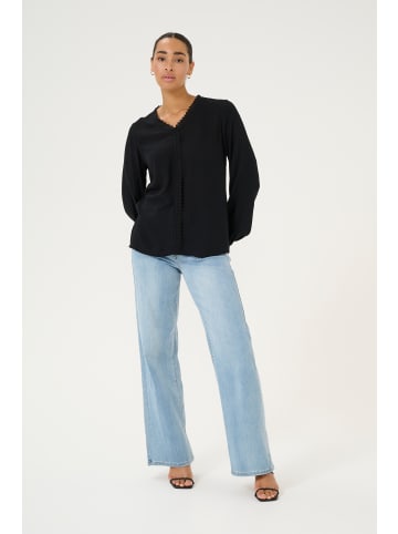 Kaffe Langarm-Bluse KAtammie in Black Deep