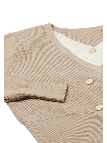 NAEMI Damen Strickpullover in Beige