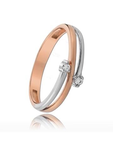 BALIA 333 Rosegold - 8 Karat, 333 Weißgold - 8 Karat Damen Ringe Boho 58 (18,5)