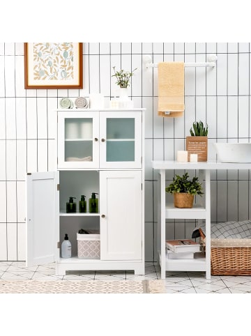 COSTWAY Badezimmerschrank in Weiß