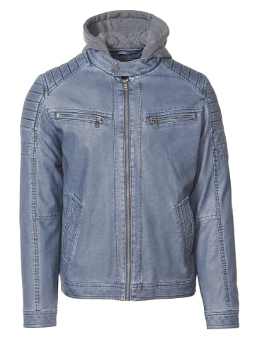 KOROSHI Leder-Effektjacke in blau
