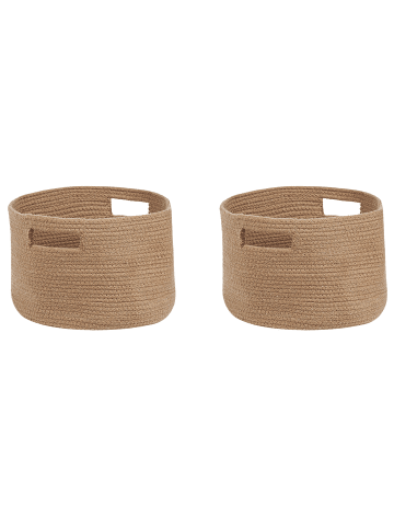 Beliani 2er-Set Korb CHINIOT in Beige