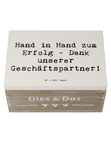 Mr. & Mrs. Panda Box Spruch Erfolg Geschäftspartner mit Spruch in Weiß