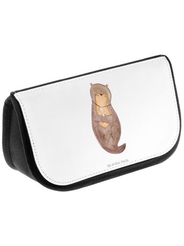 Mr. & Mrs. Panda kosmetiktäschchen Otter Muschel ohne Spruch in Weiß