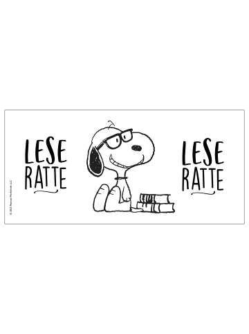 Snoopy The Peanuts Tasse Snoopy - Leseratte aus Keramik 320 ml in weiß