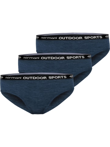 Normani Outdoor Sports 3er Pack Damen Merino Slip „Albury“ in Navy