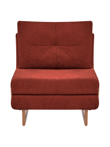 Beliani Einzelsofa JERSLEV in Rot/Braun - (W) 79 x (H) 87 x (L) 84 cm