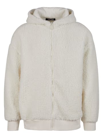 DEF Zip-Kapuzenpullover in white