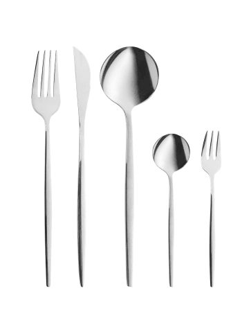 Beliani 30-tlg Besteck Set RIGATONI in Silber