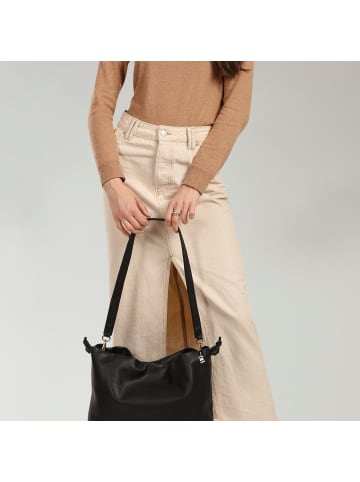Florence Florence Schultertasche, Beuteltasche Leder schwarz ca. 42 cm