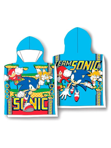 Sonic Kinder Poncho Überwurf mit Kapuze