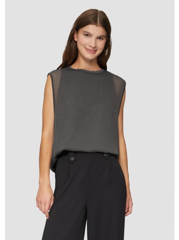 QS Bluse in 9666_anthrazit
