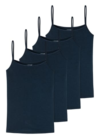UNCOVER BY SCHIESSER Spaghetti Top Bamboo Cotton in Dunkelblau