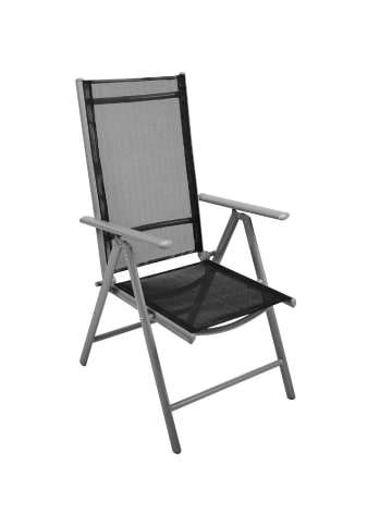 VCM  2er Set Gartenstuhl klappbar Klappsessel in Schwarz