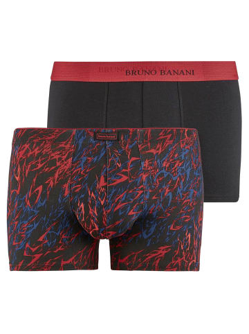 Bruno Banani Boxershort 2er Pack in Schwarz/Rot