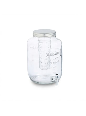relaxdays Getränkespender in Transparent - 8 Liter
