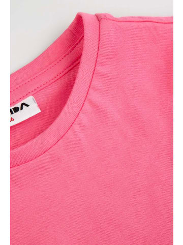 MOKIDA Baumwoll-T-Shirt mit kurzen Ärmeln in rosa