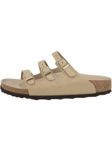 Birkenstock Sandale Florida Fresh Nubukleder schmal in beige