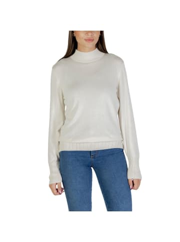 ICHI Beige Viskose Rollkragenpullover