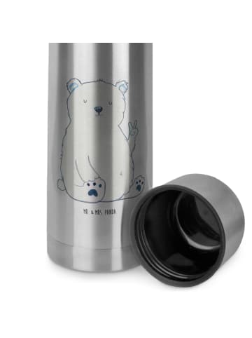 Mr. & Mrs. Panda Thermosbecher Eisbär Faul ohne Spruch in Transparent