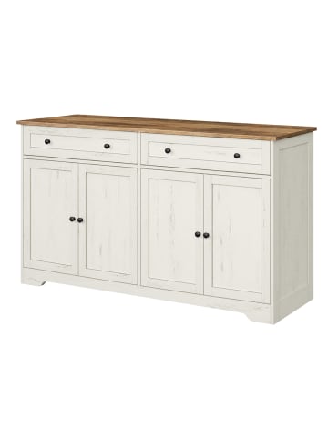 VASAGLE Küchenschrank Siren in Weiß - (B)140 x (H)80 x (T)40 cm