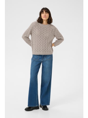 Kaffe Strickpullover KAnika Loose fit in Elephant Skin