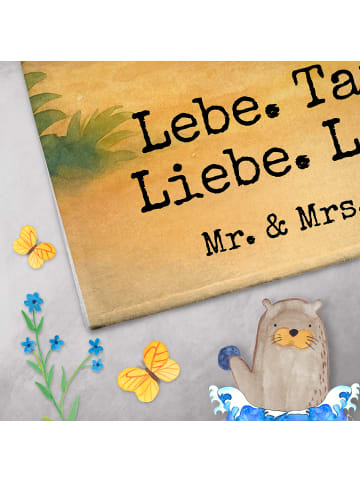 Mr. & Mrs. Panda Gästetuch Waldtiere Aloha Design mit Spruch in Weiß