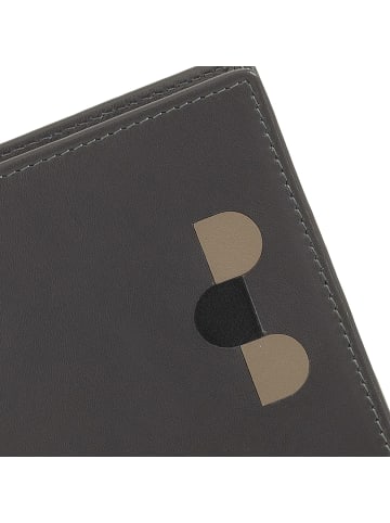 DuDu Geldbörse RFID Leder 11 cm in anthracite mosaic