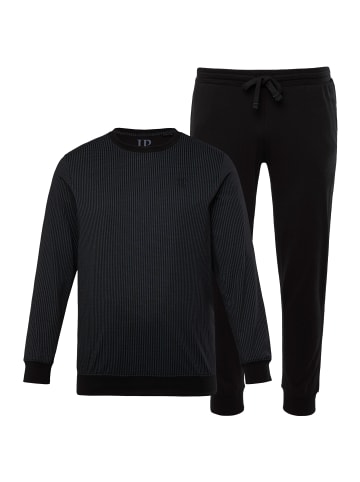 JP1880 Langer Schlafanzug in schwarz