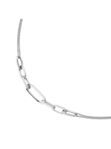 Smart Jewel Collier Mittelteil Ovale Glieder, Panzerkette in Silber