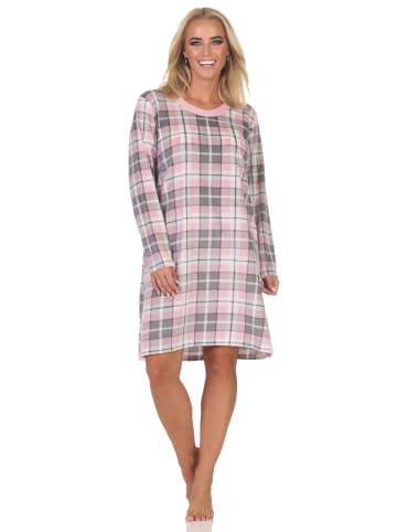 NORMANN Fleece Nachthemd langarm - 88281 in rosa