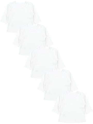 TupTam Baby Jungen Langarmshirt 5er Set in weiß