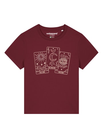 wat? Apparel T-Shirt Tarot Set in Weinrot