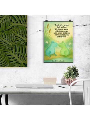 Mr. & Mrs. Panda Küchenposter Frosch Liebe Design mit Spruch in Weiß