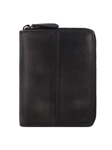 Greenburry Destressed Geldbörse RFID Schutz Leder 13 cm in silver grey