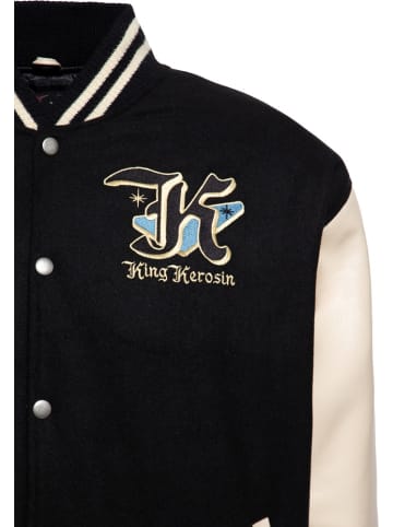King Kerosin Lederjacke "Detroit Greaser" in Schwarz