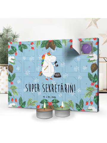 Mr. & Mrs. Panda Duftkerzen Adventskalender Einhorn Sekretärin m... in Eisblau