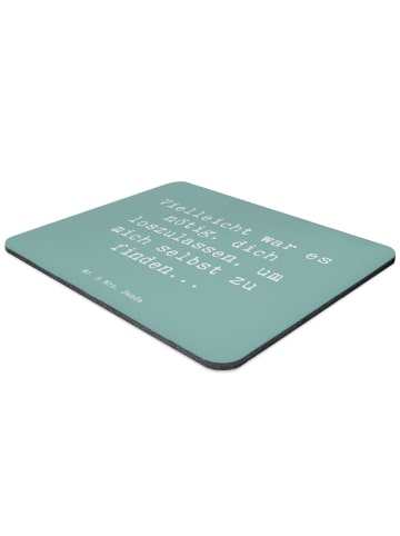 Mr. & Mrs. Panda Mousepad Spruch Liebeskummer Selbstfindung mit ... in Meeresbrise
