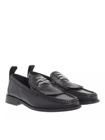 Karl Lagerfeld Mokassino II Brooch Kiltie Loafer Black Lthr in black