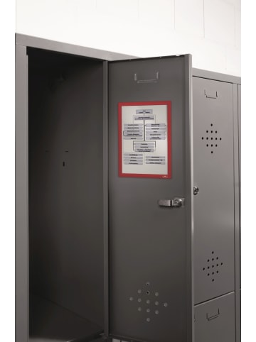 Durable Magnetrahmen Duraframe Magnetic A4 Packung mit 5 Stück rot